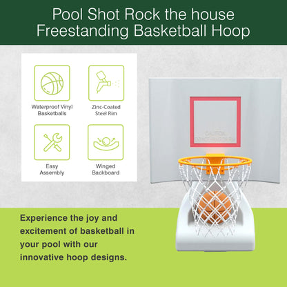 Good Ideas 15 Inch Pool Shot Rock the House Pool Freestanding Basketball Hoop