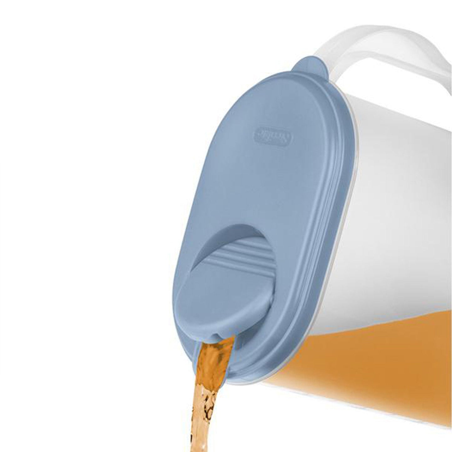 Sterilite Plastic Lidded Pitcher with Clear Base & Handle, Washed Blue, 18-Pack