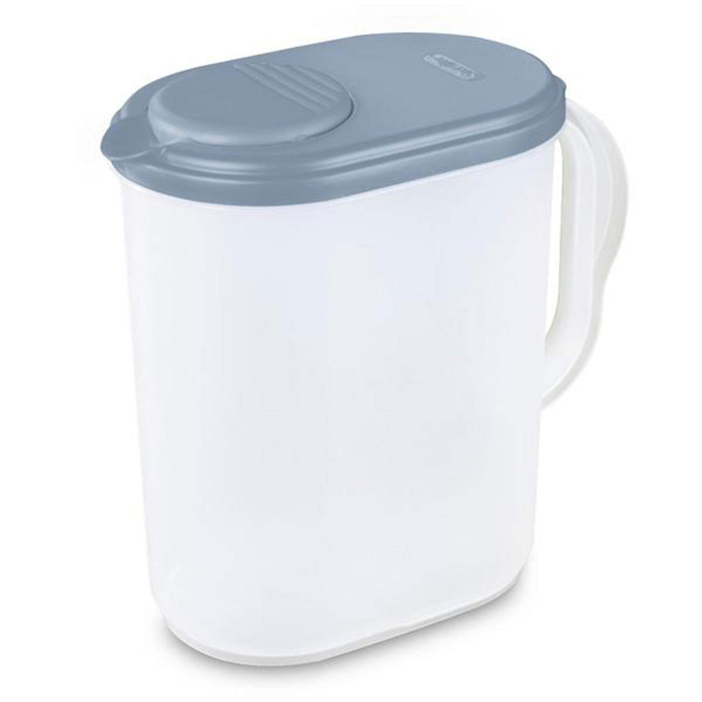 Sterilite Plastic Lidded Pitcher with Clear Base & Handle, Washed Blue, 18-Pack