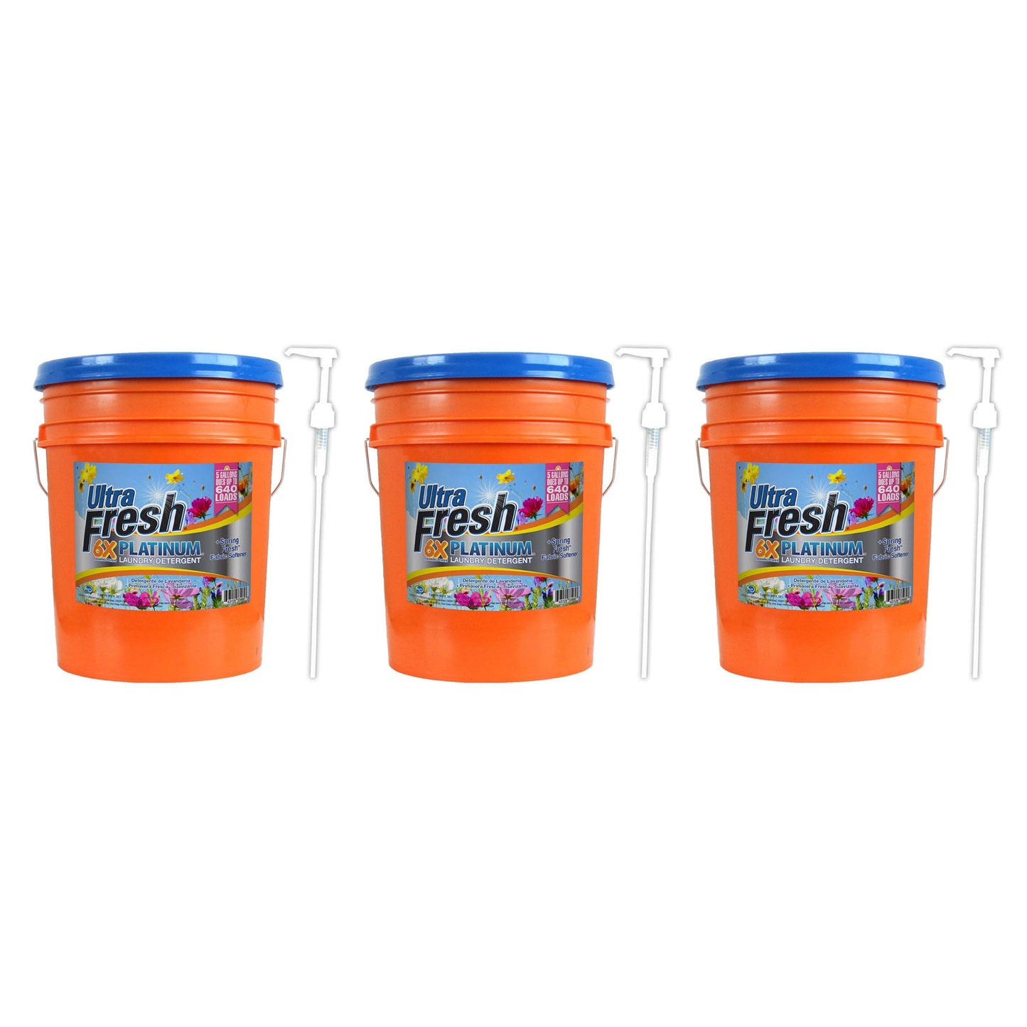 Ultra Fresh 6X Platinum 5 Gal Detergent with Spring Fresh Softener (3 Pack)
