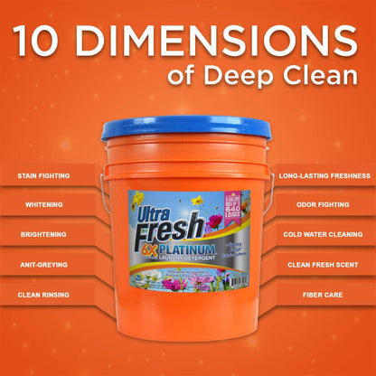 Ultra Fresh 6X Platinum 5 Gal Detergent with Spring Fresh Softener (3 Pack)