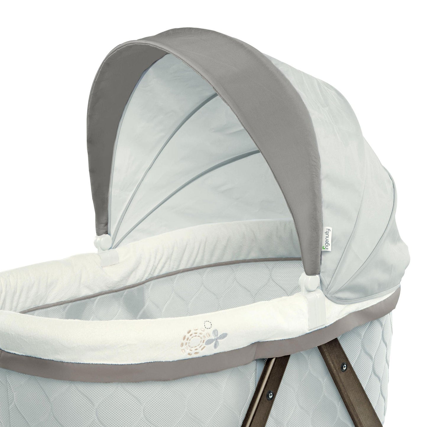 Ingenuity Portable Spacious Foldaway Rocking Wood Sleeping Bassinet, Carrington