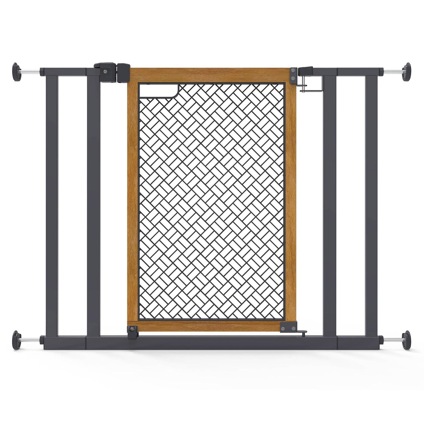 Summer Infant 26 Inch Extra Tall Doorway 36S Series Pet and Baby Gate, Oak Wood