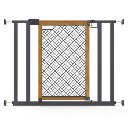 Summer Infant 26 Inch Extra Tall Doorway 36S Series Pet and Baby Gate, Oak Wood
