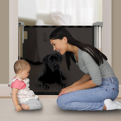 Ingenuity Summer Infant Tuck Away Mesh Stairway Pet & Baby Gate with Metal Frame