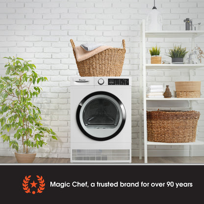 Magic Chef 24 Inch Condensing Front Load Stackable Electric Dryer with Options