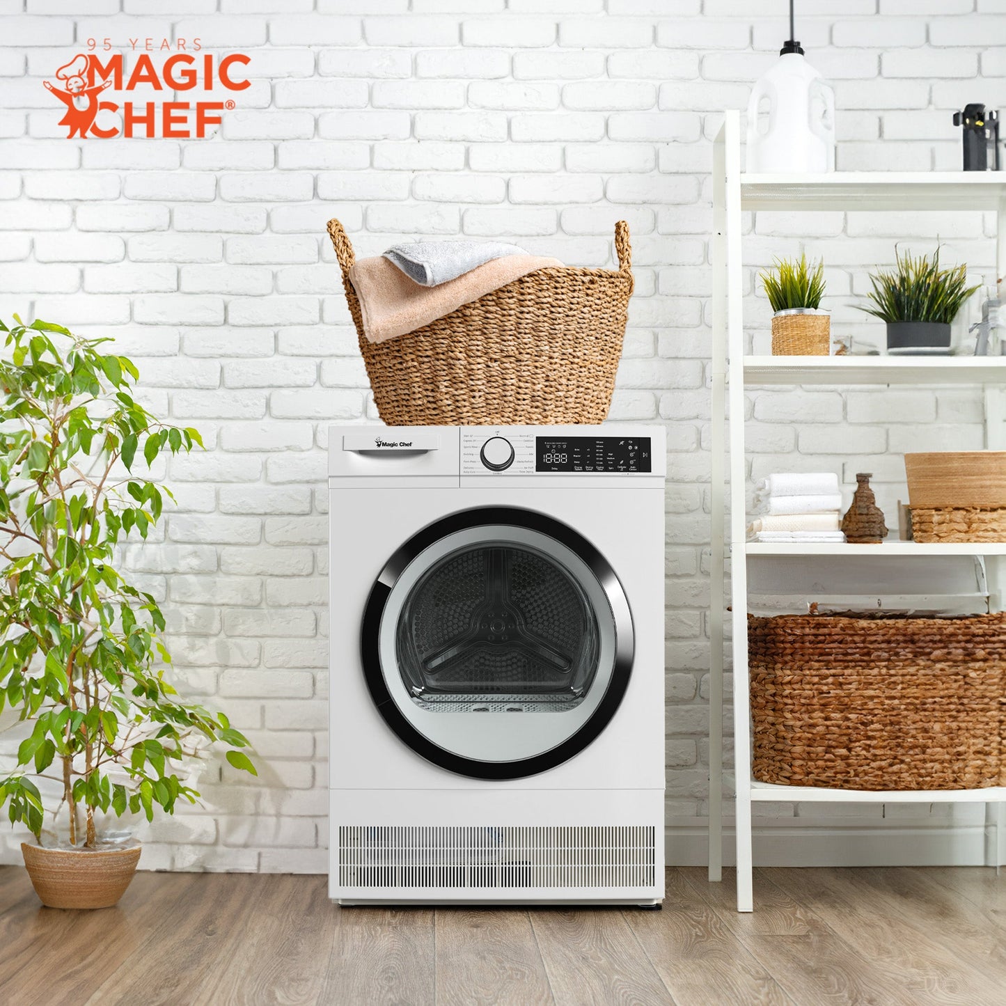 Magic Chef 24 Inch Condensing Front Load Stackable Electric Dryer with Options