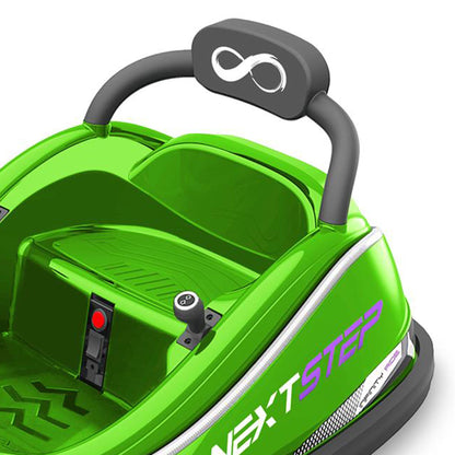 Serenelife 360 Degree Spinning Bumper Car w/Adjustable Belt & Controls, Green