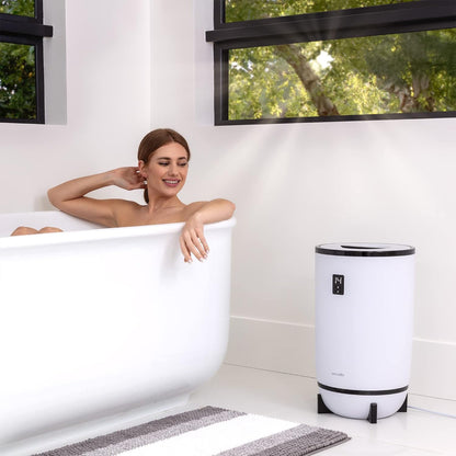 Serenelife Single Touch Towel Warmer w/Fragrant Disc Holder & LED Ring, Black