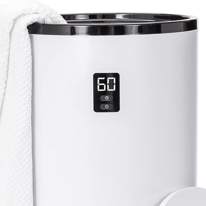 Serenelife Single Touch Towel Warmer w/Fragrant Disc Holder & LED Ring, Black