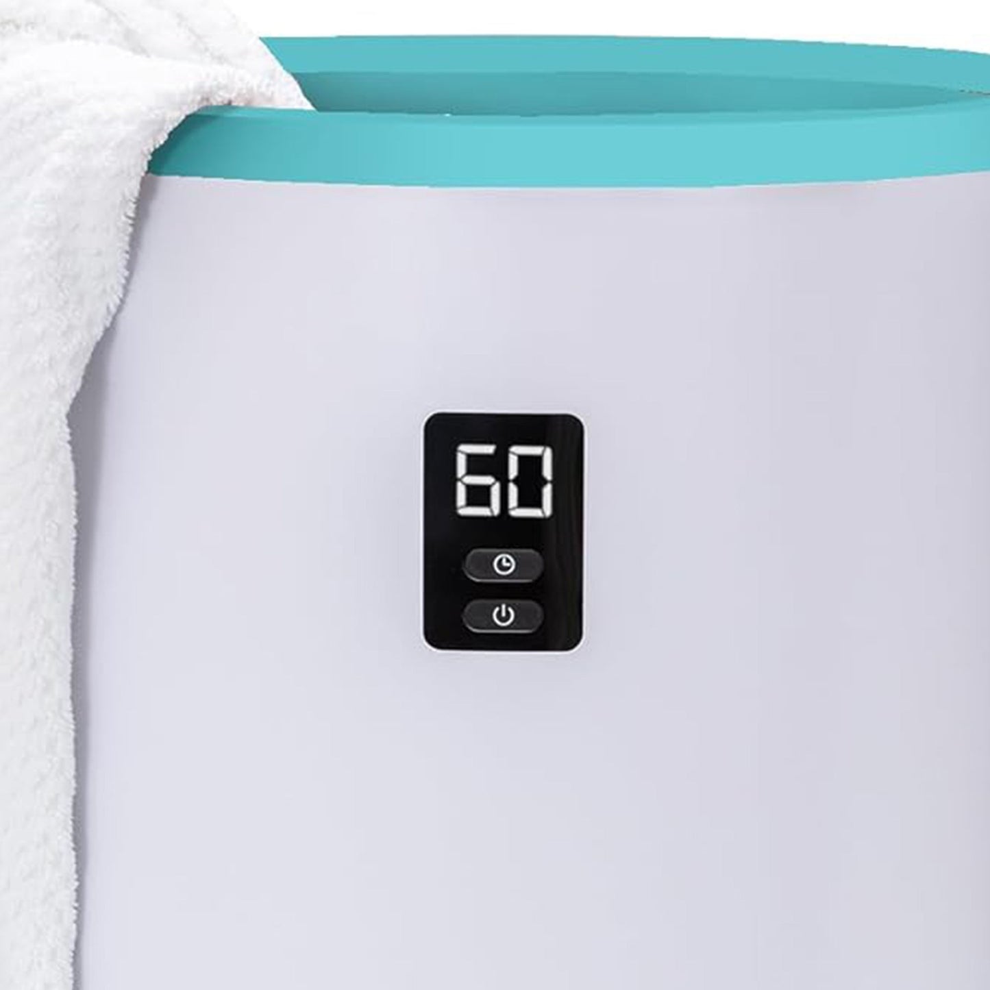 Serenelife Single Touch Towel Warmer w/Fragrant Disc Holder & LED Ring, Blue