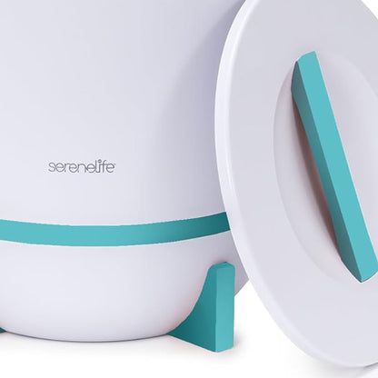 Serenelife Single Touch Towel Warmer w/Fragrant Disc Holder & LED Ring, Blue