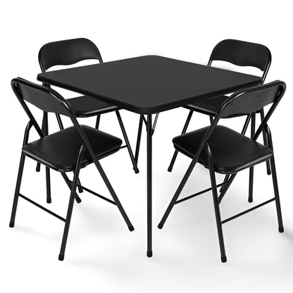 Peakform 5 Piece Folding Vinyl Tables and Chairs for Home Use and Indoor Spaces