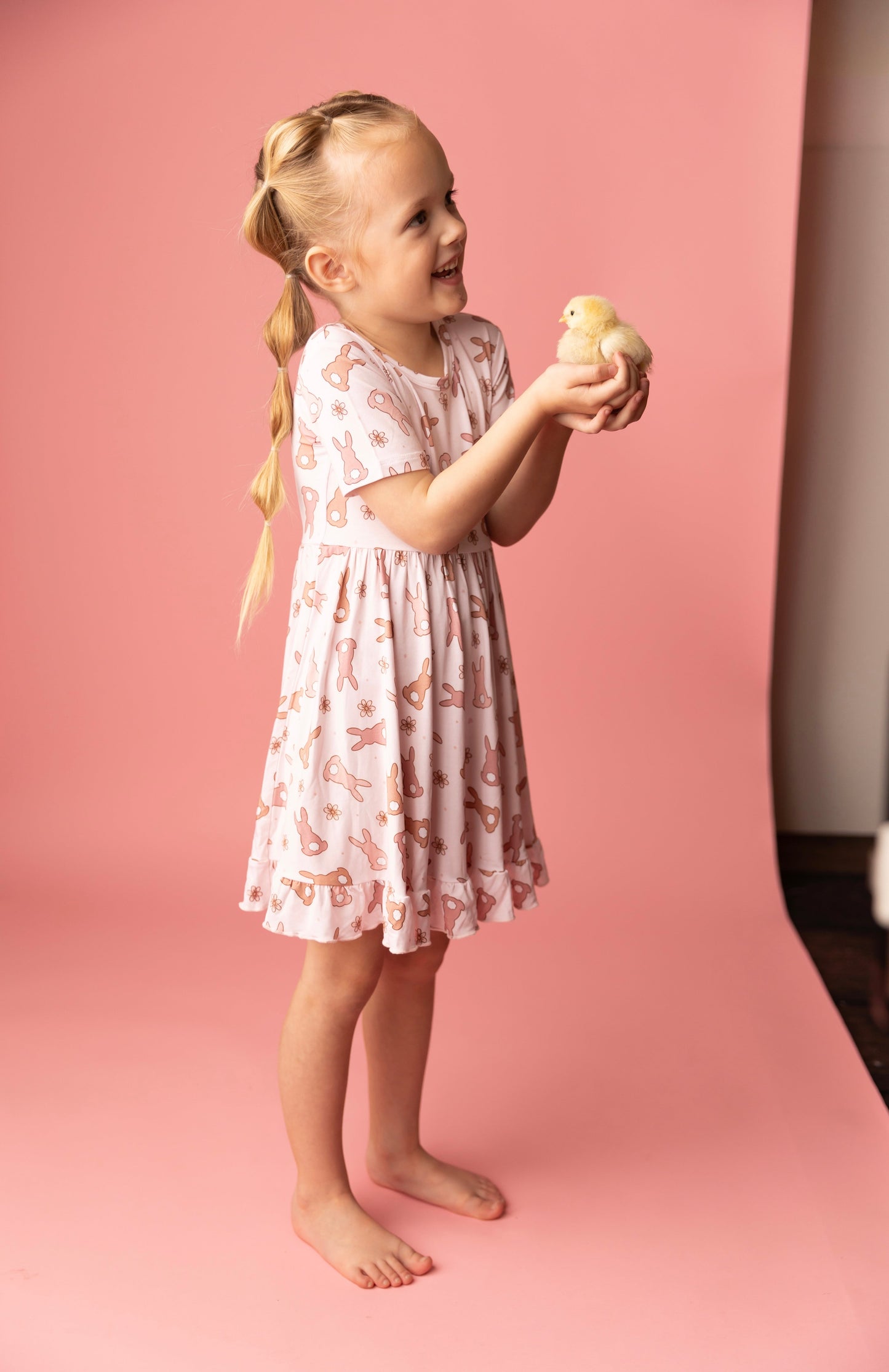 HOPPY EASTER DREAM RUFFLE DRESS