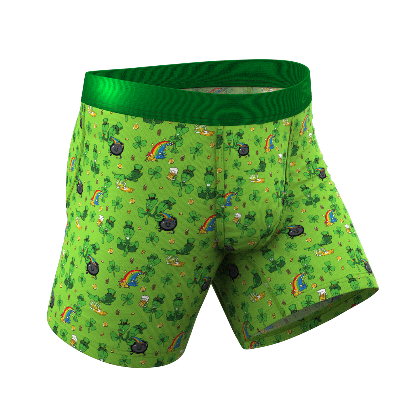 The 3 Leafs To The Wind | St Patricks Day Clovers Ball Hammock® Pouch Underwear