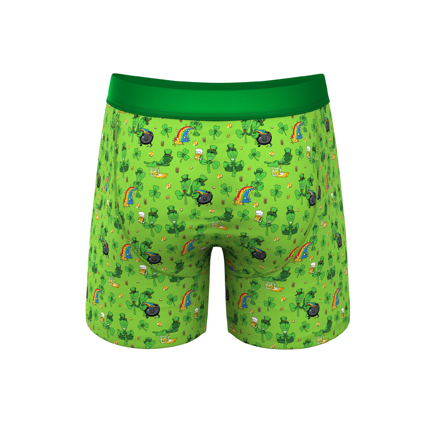 The 3 Leafs To The Wind | St Patricks Day Clovers Ball Hammock® Pouch Underwear