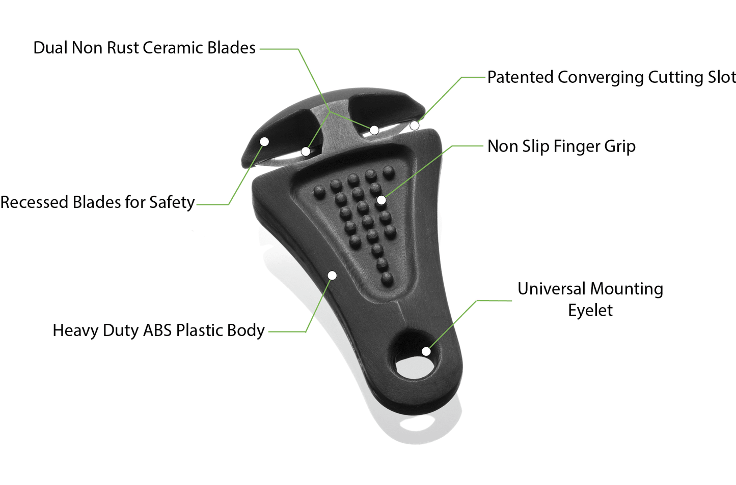 Line Cutterz Ceramic Blade Zipper Pull - Glow-in-the-Dark