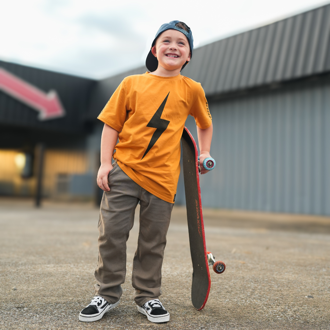 LIMITED EDITION SPARK SHORT SLEEVE RACER TEE - RUST