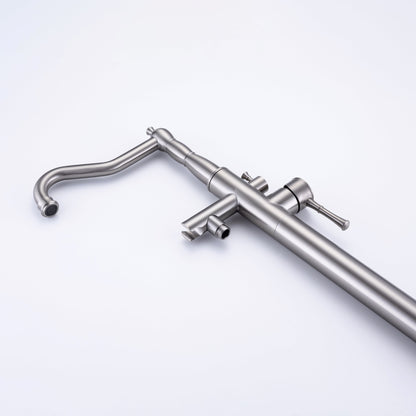 Freestanding Bathtub Faucet Tub Filler Free Standing Matte Black Tub Faucet Classic Brass Stand Alone Clawfoot Tub faucet Soaking Tub Fillers Floor Mount Tub Filler with handheld shower