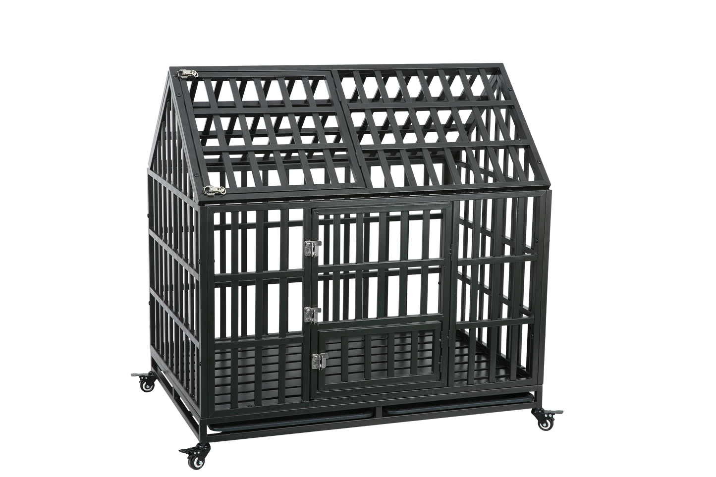 Heavy Duty Dog Cage pet Crate with Roof