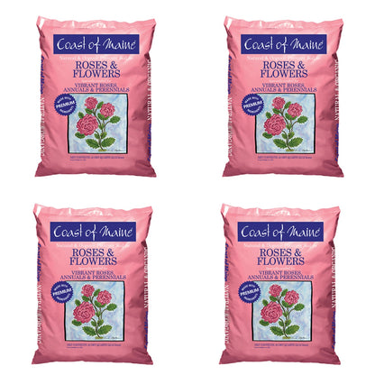 Coast of Maine Organic Natural Rose and Flower Potting Soil, 20 Qt Bag (4 Pack)