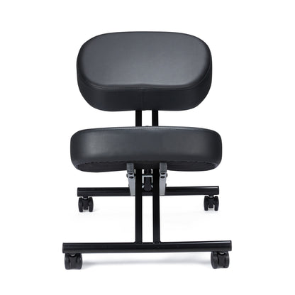 Jomeed Adjustable Ergonomic Home Office Kneeling Chair with Angled Seat, Black