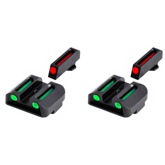 TruGlo TFO Tritium Fiber Optic Gun Sight Set, Fits Glock 17/17L Models (2 Pack)