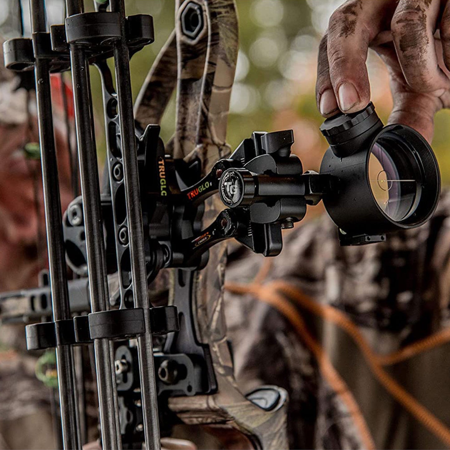 TruGlo Pro Power Dot Illuminated Adjustable Range Rover LED Bow Sight (2 Pack)