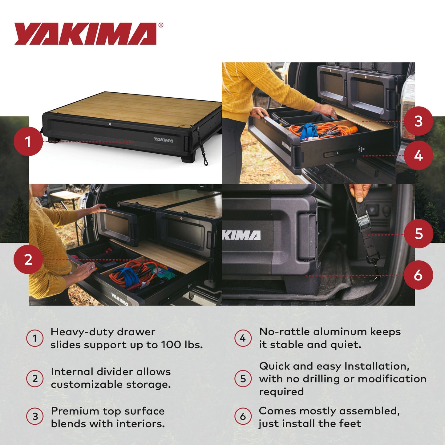 Yakima MOD HomeBase XL Base Unit of Drawer System w/Internal Drawer Divider