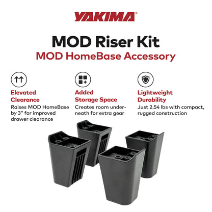 Yakima MOD Riser Kit Compatible with MOD HomeBase for Added Height Up to 3 Inch