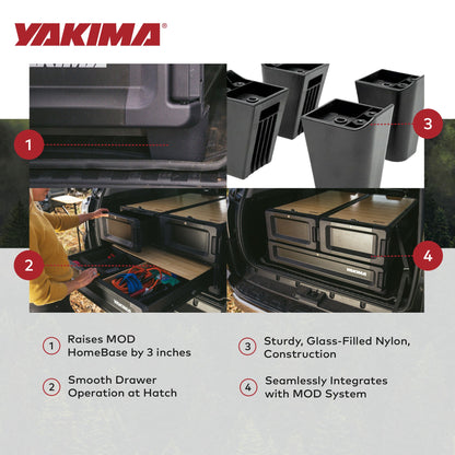 Yakima MOD Riser Kit Compatible with MOD HomeBase for Added Height Up to 3 Inch