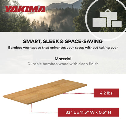 Yakima MOD Work Space Bamboo Finish Drop In Table Top fits MD and LG HomeBase