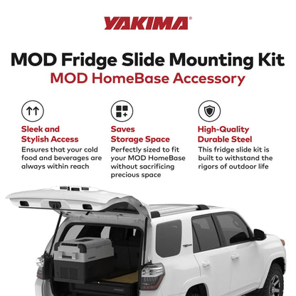 Yakima MOD Fridge Slide Mounting Bracket Kit for Dometic Fridge Slides, Black