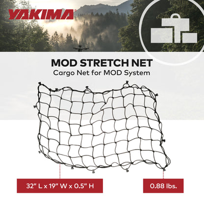 Yakima 32 x 19 Inch Cargo Stretch Net for MOD HomeBase Unit or Toppers, Black