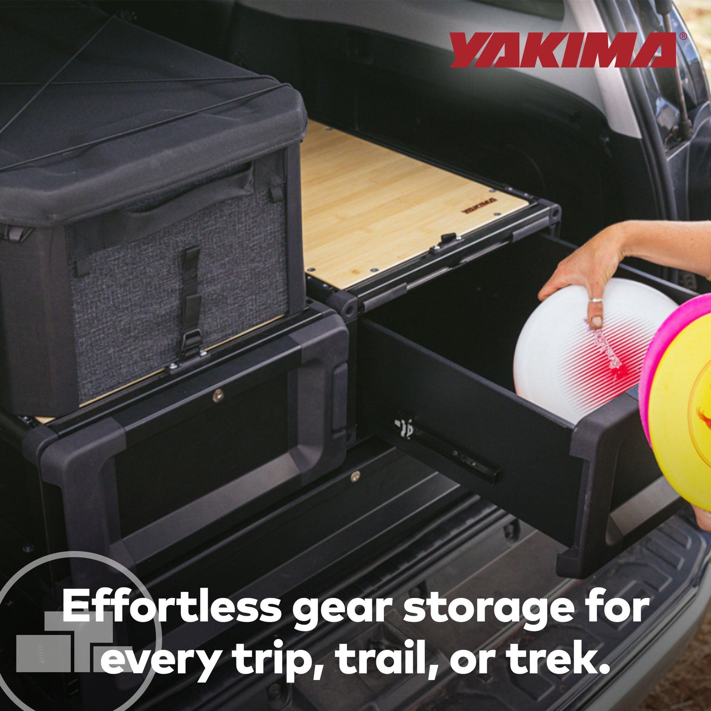 Yakima MOD GearCrate Large/Extra Large Stackable Premium Tote with Lid, Black