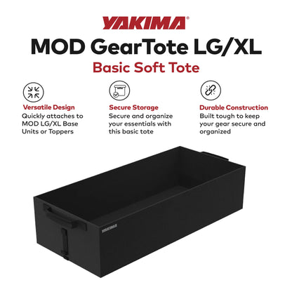 Yakima MOD GearTote Basic Soft Tote with Quick Attach System and Anchors, Black