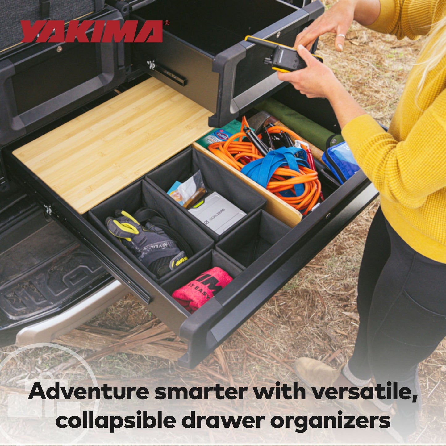 Yakima MOD MicroTotes Drawer Organizational Cubes with Collapsible Design, Black