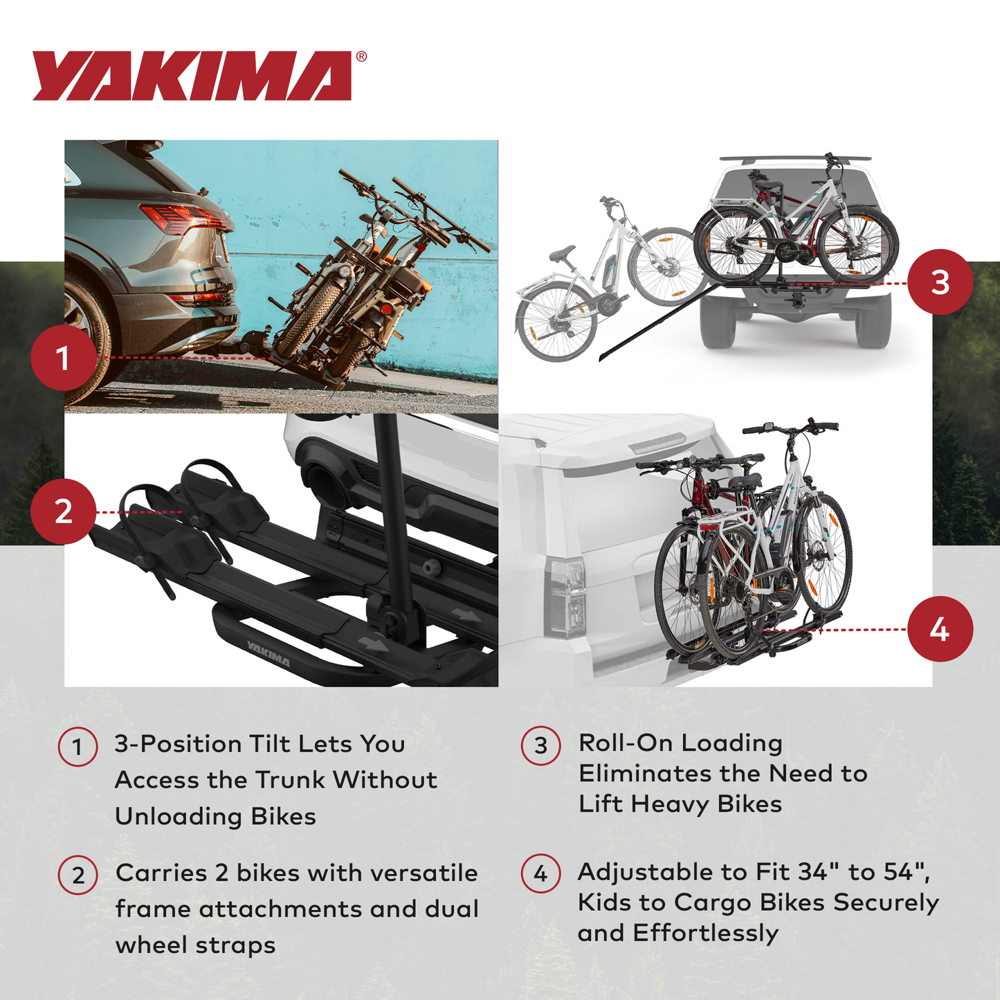 Yakima OnRamp LX Bike Rack with Ramp and Wheel Straps for 2" Hitch Receivers