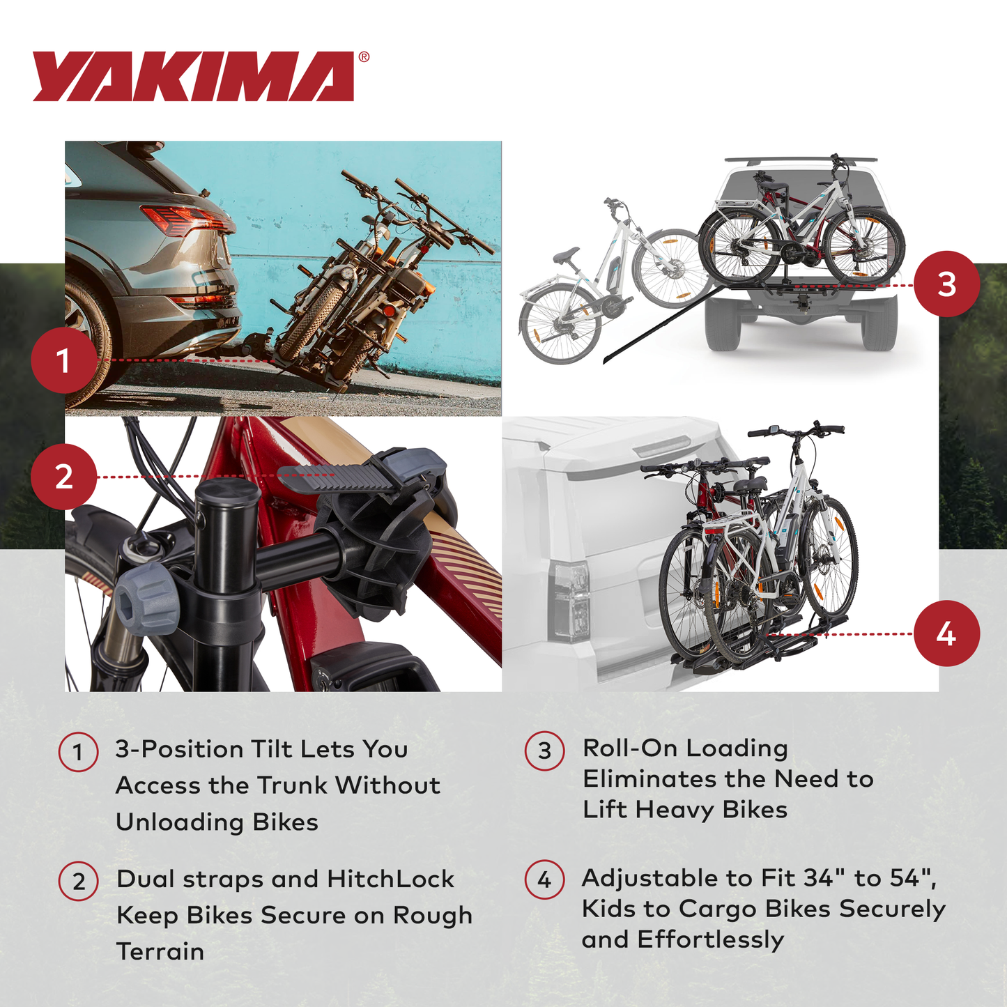 Yakima OnRamp LX Bike Rack with Ramp and Wheel Straps for 1.25" Hitch Receivers