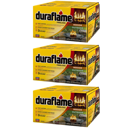 Duraflame 4.5lb Indoor Outdoor Fireplace Fire Pit Firelog, 3 Hr Burn Time, 18 Pk