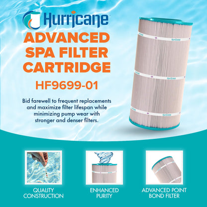 Hurricane HF9699-01 Advanced Pool and Spa Filter Cartridge Replacement, White