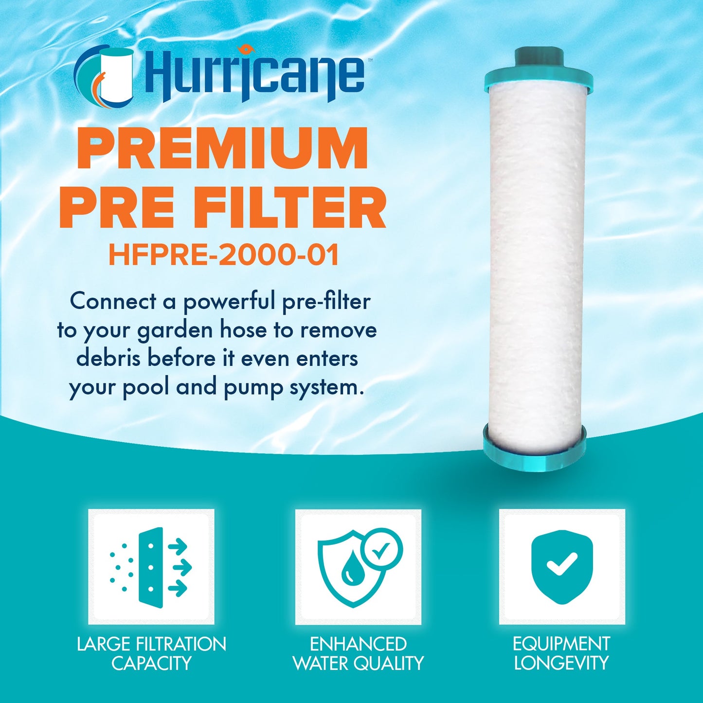 Hurricane 2000 Gal Garden Hose Pre Filter for PPS2100 and Filbur FC-3128