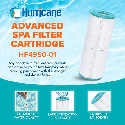 Hurricane 2 Pack HF4950-01 Advanced Pool and Spa Filter Cartridge Replacement