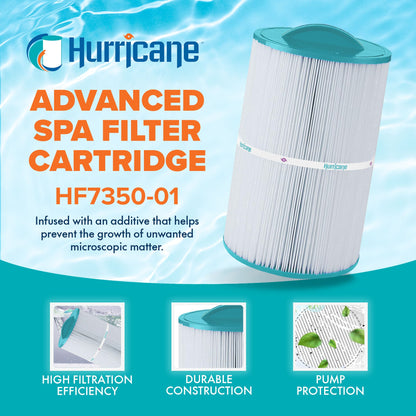 Hurricane HF7350-01 Advanced Pool and Spa Filter Cartridge Replacement, White