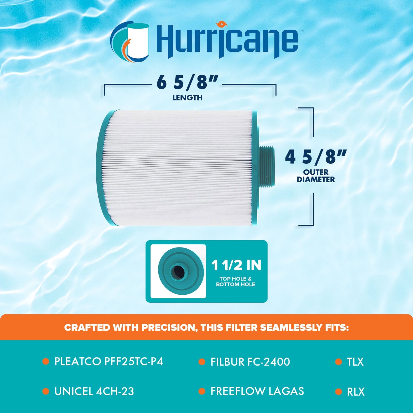 Hurricane 2 Pack HF4H23-01 Advanced Pool and Spa Filter Cartridge Replacement