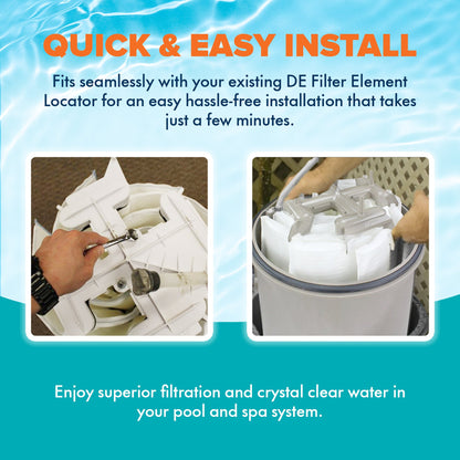 Hurricane HF-DE24-SET 24 sq ft DE Grid Filter Replacement with 7 Full Grids