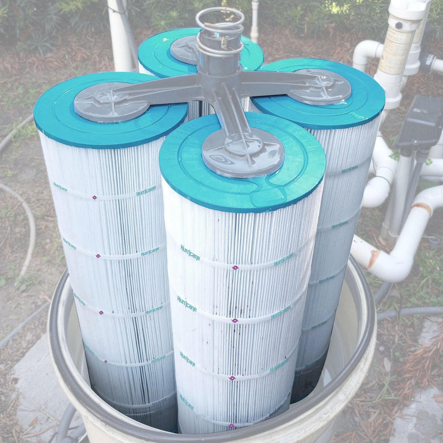 Hurricane 4 Pack HF7494-04 Advanced Pool and Spa Filter Cartridge Replacement