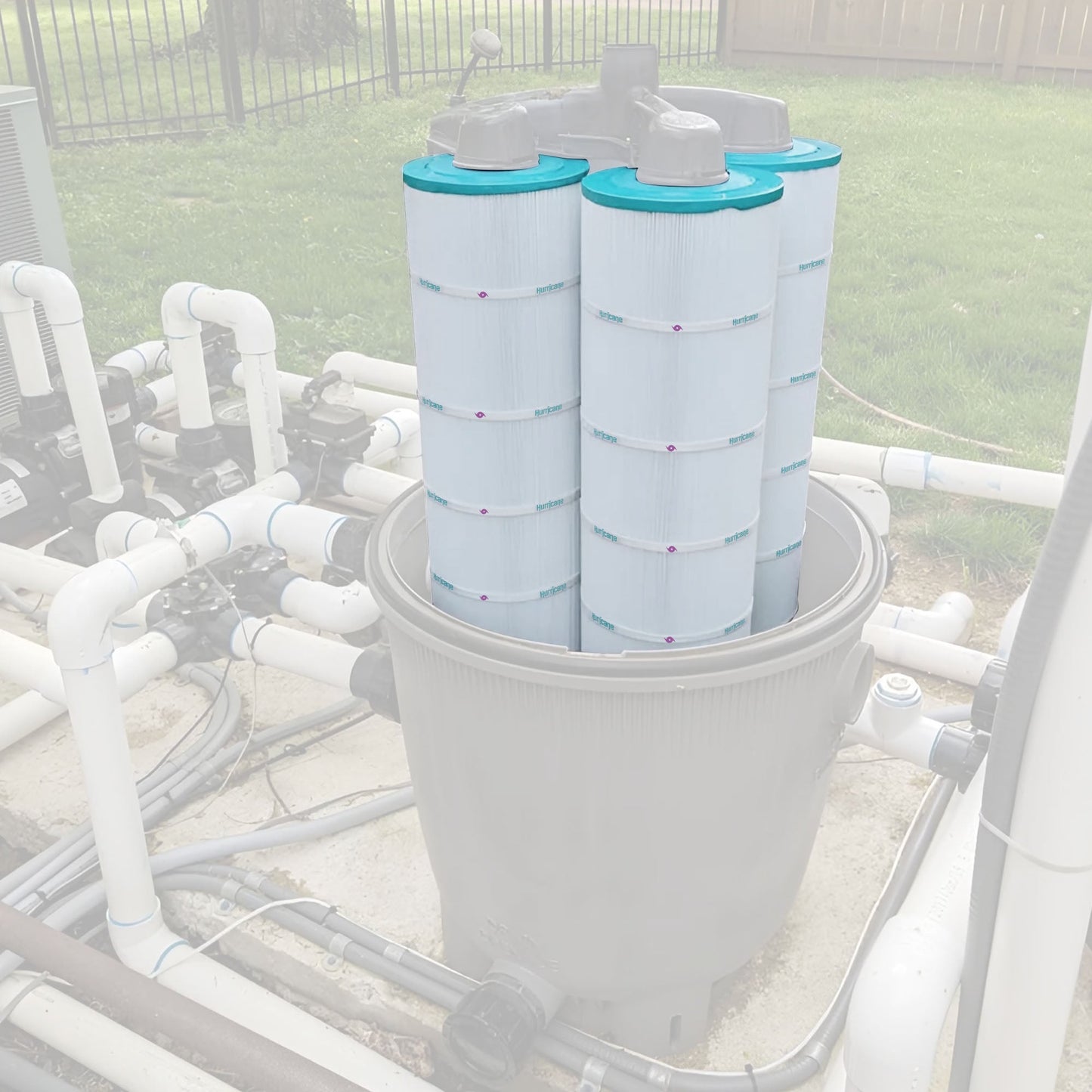 Hurricane 4 Pack HF7494-04 Advanced Pool and Spa Filter Cartridge Replacement