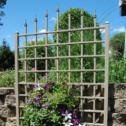 Dura-Trel Winchester 57 x 95 Inch PVC Vinyl Outdoor Garden Patio Trellis, Mocha