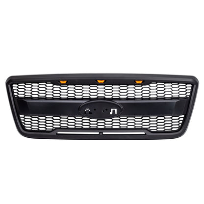 AMERICAN MODIFIED Raptor Style Mesh Grille for 2004-2008 Ford F150, Matte Black
